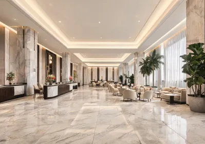 Hotel lobby porcelain flooring