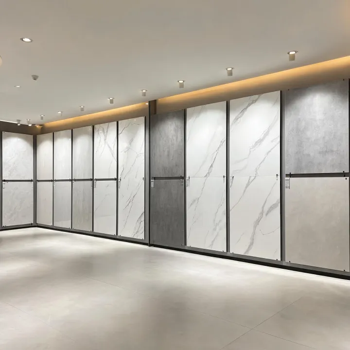 Featured Marazzi large-format porcelain slab display